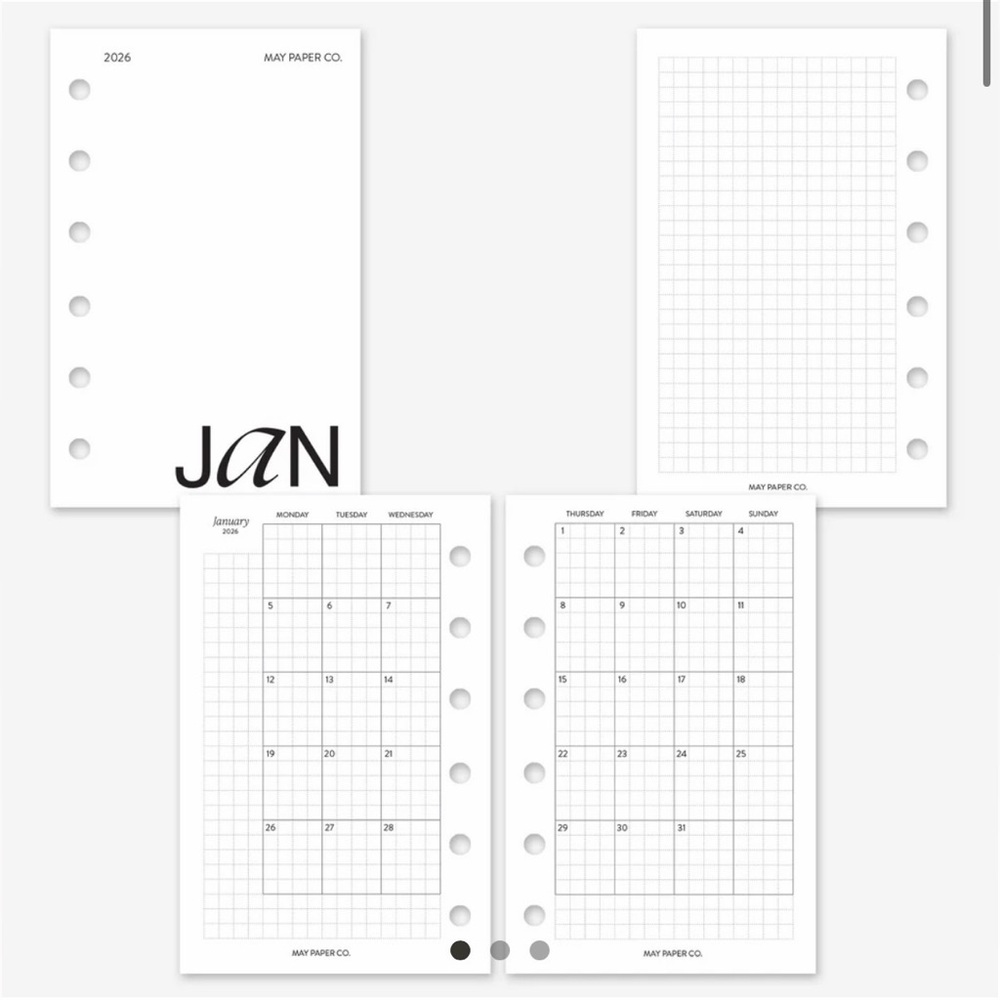 2026 Planner Bundle inserts - perfect for LV MM agenda (FC Compact sized)
